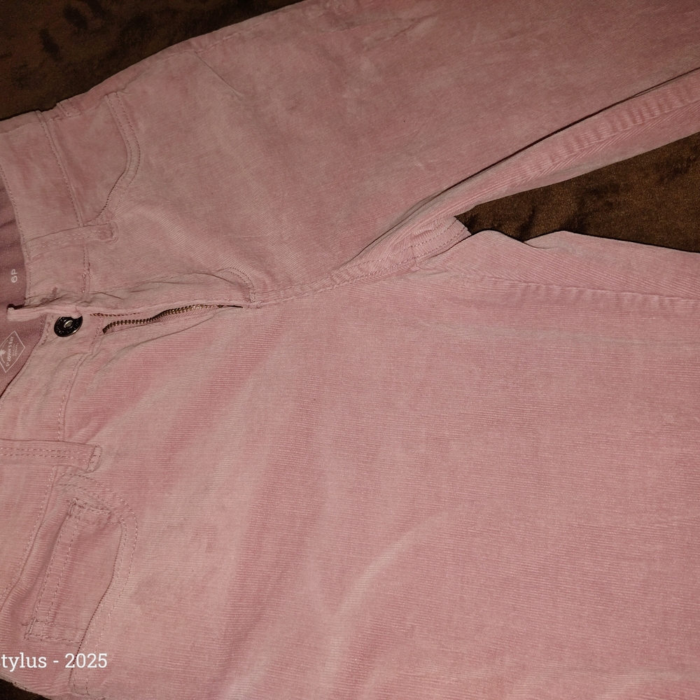 St. John's Bay Women's Straight Leg Corduroy Jeans in Dusty Rose